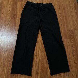 James Perse Black‎ Wool Wide Leg Pants Size 0 Luxury Designer Casual NWOT